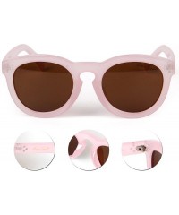 Round Designer Classic Round Circle polarized Sunglasses Men Women Glasses lsp4202 - Pink - C6120YRCY2H $32.93