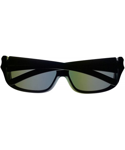 Rectangular Mens Rectangle Black Plastic Sunglass PE02 1 - CH118O021K7 $24.14