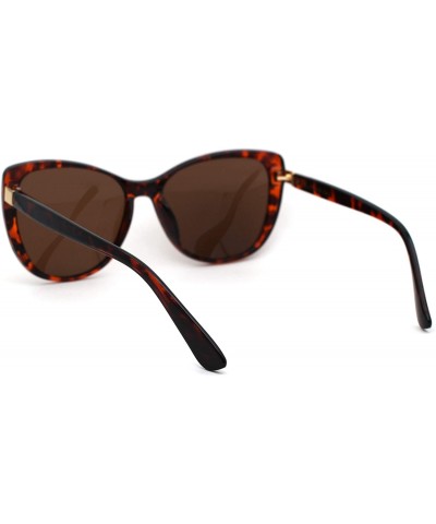 Oversized Womens Mod Oversize Cat Eye Plastic Sunglasses - Tortoise Brown - CA18YNEYKK0 $10.80