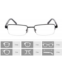 Rectangular Metal Frame Blue Light Blocking Reading Glasses 1.56 Lenses-6334 - C517YI9ED27 $15.23