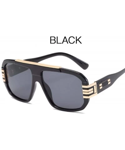 Aviator Large frame RETRO SUNGLASSES European and American Sunglasses men and women - A - C018QCC8W49 $25.37