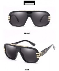 Aviator Large frame RETRO SUNGLASSES European and American Sunglasses men and women - A - C018QCC8W49 $25.37