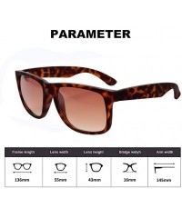 Oversized Retro Square Sunglasses Unbreakable Horn Rimmed 100% UV Protection Scratch Resistant for Men Women Driving - CZ18QC...