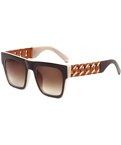 Oversized Sunglasses Eyewear Women - Ladies Sunglasses UV400 Protection Resin Lens - Brown - C518SM36YXA $18.04