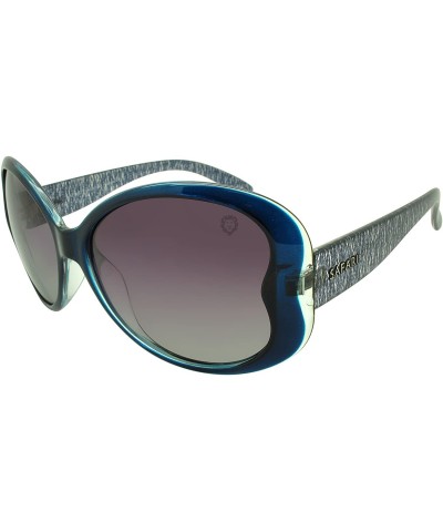 Oversized Polarized Sunglasses for Women - LP10508 - Blue / Purple Gradient Lens - CV18GLNTK5L $28.80