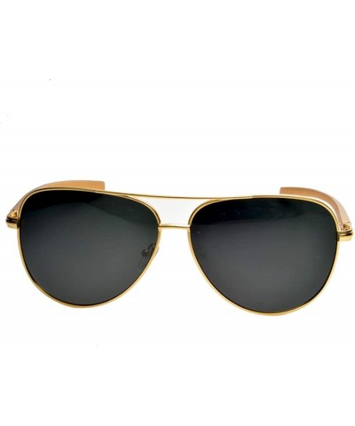 Oversized Oversized Golden Aluminium Magnesium Alloy Myopia Nearsightness Polarized Sunglasses - Golden - CA19754AUI2 $38.11