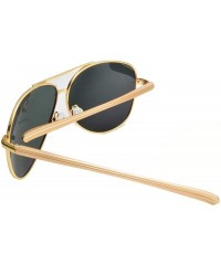 Oversized Oversized Golden Aluminium Magnesium Alloy Myopia Nearsightness Polarized Sunglasses - Golden - CA19754AUI2 $38.11