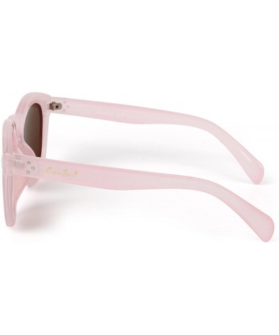 Round Designer Classic Round Circle polarized Sunglasses Men Women Glasses lsp4202 - Pink - C6120YRCY2H $50.08