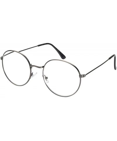 Round Retro Vintage Inspired Round Circle Sunglasses With Clear Lens Glasses Non-Prescription - CL18ZR6MG73 $18.47