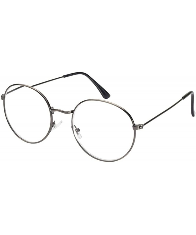 Round Retro Vintage Inspired Round Circle Sunglasses With Clear Lens Glasses Non-Prescription - CL18ZR6MG73 $18.47
