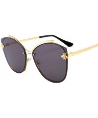Aviator Frameless Sunglasses for Women Men Occident Sunglasses Wild Cute Bee Sun Glasses - 7 - CA18U24ZUQR $14.25