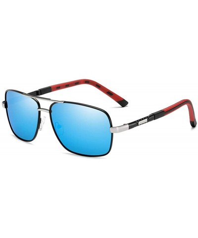 Oval New Men's Polarized Sunglasses Color Film Polarizer Casual Sports Sunglasses Driving Mirror - CE190MQLLW6 $26.65