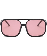 Oversized 2018 Women Oversized Aviation Square Sunglasses Diamond New Fashion Er Black Red Female Sun Glasses - Jh15977 C6 - ...