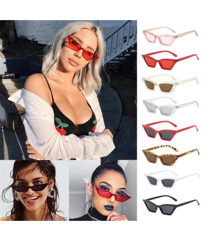 Cat Eye Women Fashion CAT Eye Sunglasses Retro Small Frame UV400 Eyewear Vintage - Grey&grey - C918O4YUNH5 $10.14