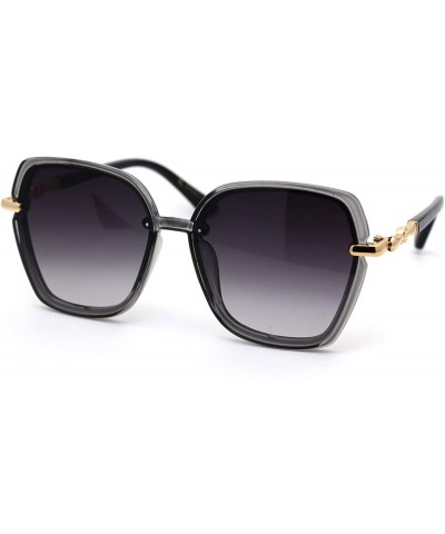Butterfly Womens Designer Chic Luxury Metal Jewel Arm Butterfly Sunglasses - Slate Smoke - CR18XL8OOWG $22.87