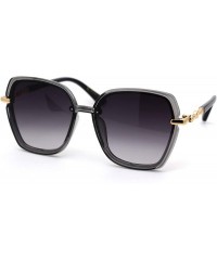 Butterfly Womens Designer Chic Luxury Metal Jewel Arm Butterfly Sunglasses - Slate Smoke - CR18XL8OOWG $12.22