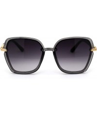 Butterfly Womens Designer Chic Luxury Metal Jewel Arm Butterfly Sunglasses - Slate Smoke - CR18XL8OOWG $12.22