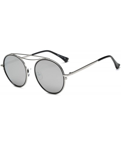 Goggle Round Polarized Fashion Sunglasses - Grey - CT18WU7H87S $22.50