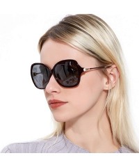 Round Classic Polarized Sunglasses for Women Oversized - Fashion Retro Sun Glass for Driving - 100% UV Protection - CP18SATO9...