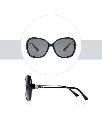 Round Classic Polarized Sunglasses for Women Oversized - Fashion Retro Sun Glass for Driving - 100% UV Protection - CP18SATO9...
