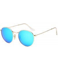 Aviator Sunglasses Toughened Glass Sunglasses Pilot's Glass Lens Classic Round - F - CQ18QTHCHUW $32.65