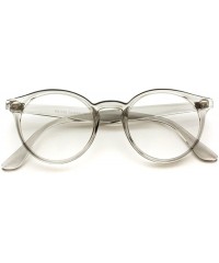 Oversized Clear Lens Semi Transparent Clear Frame Colorful Glasses - Grey Frame - C8187NKSOL8 $12.01