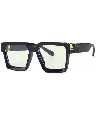 Square Square Sunglasses for Men Women Luxury Oversized Brand Designer UV400 Goggle Shades - CC196YTXDN2 $25.39