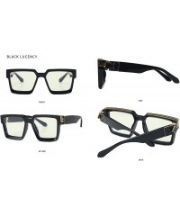 Square Square Sunglasses for Men Women Luxury Oversized Brand Designer UV400 Goggle Shades - CC196YTXDN2 $12.70