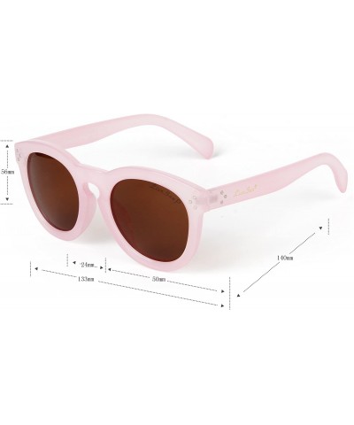 Round Designer Classic Round Circle polarized Sunglasses Men Women Glasses lsp4202 - Pink - C6120YRCY2H $50.08
