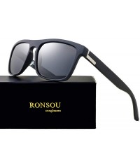 Wayfarer Retro Polarized Sunglasses for Men Women Trendy Fashion Vintage UV Protection Sun Glasses - C1-black Lens - CF18IK5A...