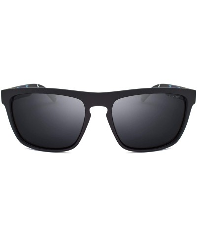 Wayfarer Retro Polarized Sunglasses for Men Women Trendy Fashion Vintage UV Protection Sun Glasses - C1-black Lens - CF18IK5A...