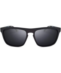 Wayfarer Retro Polarized Sunglasses for Men Women Trendy Fashion Vintage UV Protection Sun Glasses - C1-black Lens - CF18IK5A...