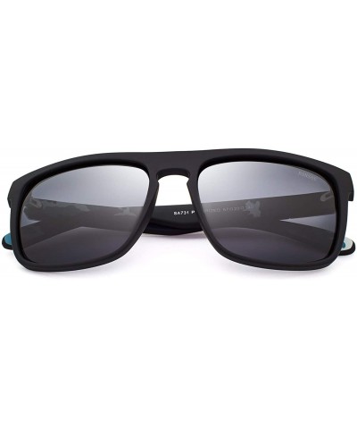 Wayfarer Retro Polarized Sunglasses for Men Women Trendy Fashion Vintage UV Protection Sun Glasses - C1-black Lens - CF18IK5A...