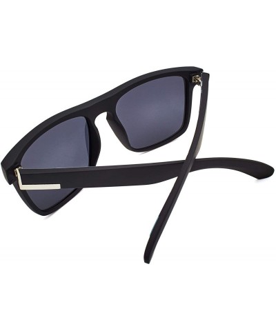 Wayfarer Retro Polarized Sunglasses for Men Women Trendy Fashion Vintage UV Protection Sun Glasses - C1-black Lens - CF18IK5A...