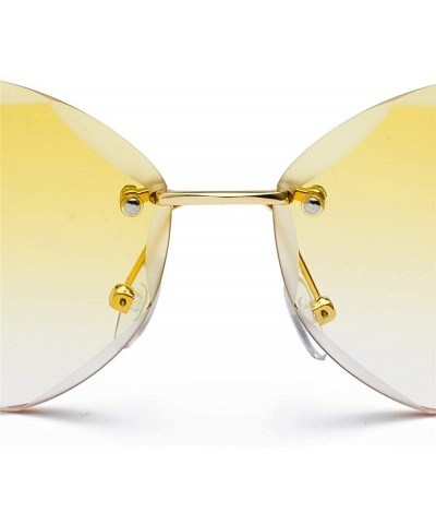 Rimless Female Frameless Sunglasses Oversized Ocean Color Rimless Ladies Shade Glasses Women - C818QCTID3S $18.60