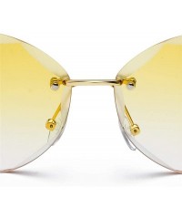 Rimless Female Frameless Sunglasses Oversized Ocean Color Rimless Ladies Shade Glasses Women - C818QCTID3S $18.60