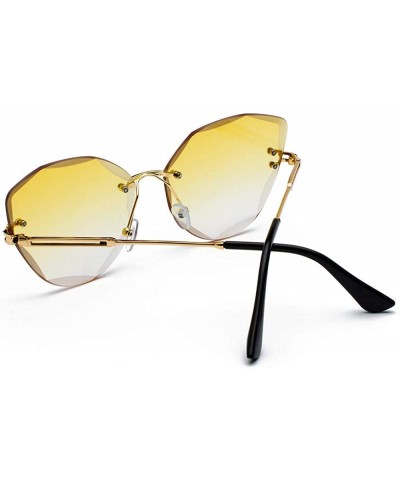Rimless Female Frameless Sunglasses Oversized Ocean Color Rimless Ladies Shade Glasses Women - C818QCTID3S $18.60