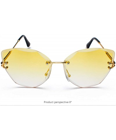 Rimless Female Frameless Sunglasses Oversized Ocean Color Rimless Ladies Shade Glasses Women - C818QCTID3S $18.60