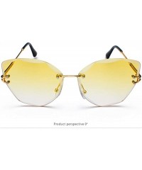Rimless Female Frameless Sunglasses Oversized Ocean Color Rimless Ladies Shade Glasses Women - C818QCTID3S $18.60