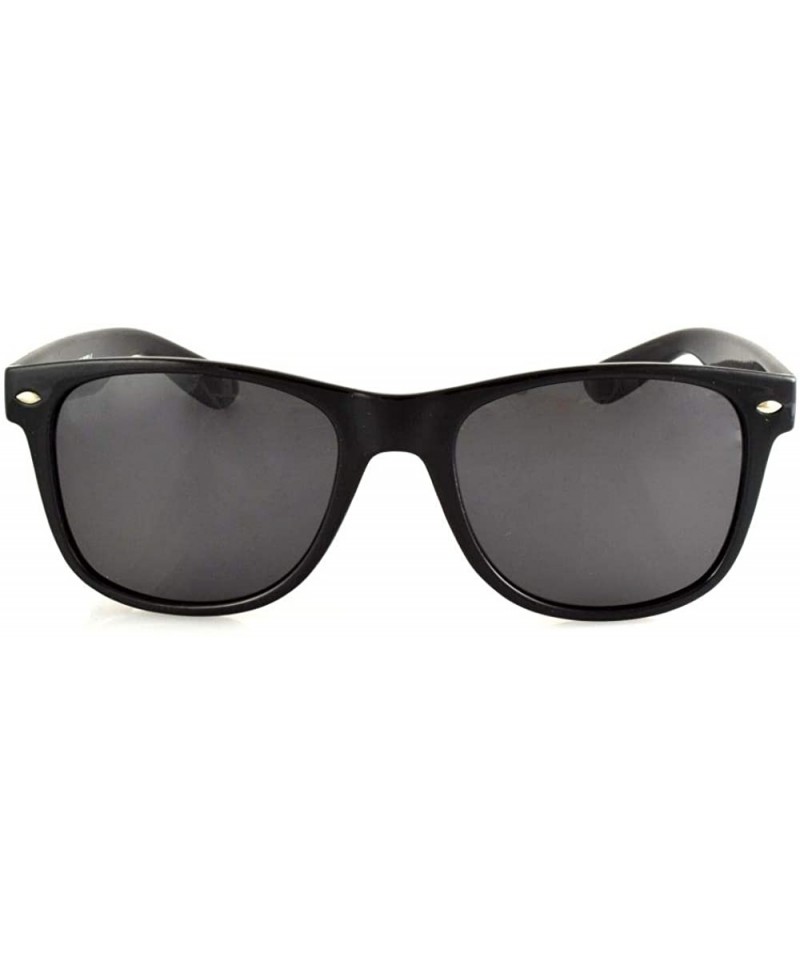 Round Louisville Polarized Retro Men's & Women's Sunglasses - Black - CG12NEREJ0O $21.93