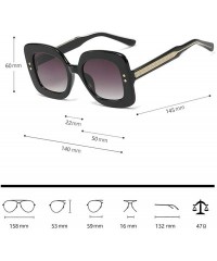 Butterfly Designer Vintage Retro Square Sunglasses for Women Thick Rim Plastic Frame UV400 - Red - CW1963YHK29 $18.48