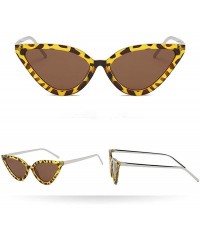 Rimless Womens Man Cat Eye Rapper Sunglasses Vintage Retro Eyewear Unisex Fashion Sunglasses - B - CS18SL9DGYD $16.81
