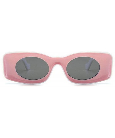 Rectangular Fashion square Small Frame Men Glasses Brand Designer Retro Rectangular Ladies Sunglasses - Pink - CW18WDCIZXY $1...