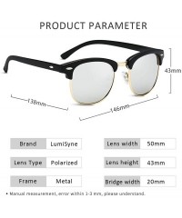 Rimless Polarised Sunglasses Mens Womens Ultralight Semi-Rimless Frame UV 400 Driving Sunglasses Outdoor Travel Gift Box - C9...