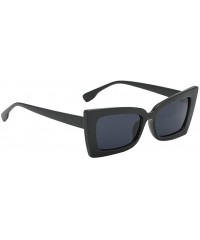 Cat Eye Fashion Cat Eye Sunglasses Women Retro Transparent Frame Brand Sun Glasses - Black - CC198CO5UIG $11.27
