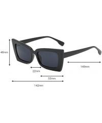 Cat Eye Fashion Cat Eye Sunglasses Women Retro Transparent Frame Brand Sun Glasses - Black - CC198CO5UIG $11.27