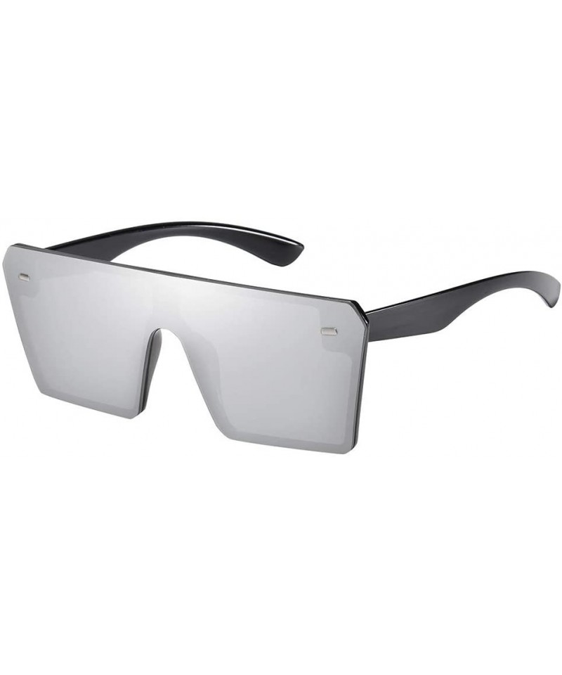 Oversized Square Oversized Sunglasses for Women Men Flat Top Fashion Shades Oversize Sunglasses (G) - G - CM1903DEZTO $18.40