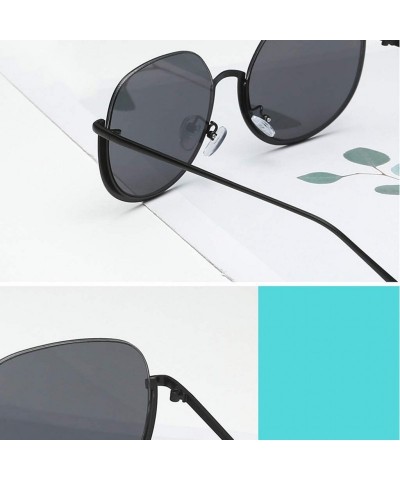 Sport Retro Polarized Sunglasses Stylish Half Frame Clout Goggles Eyewear Rimless Aviator Sun Glasses for Women Men - CK199GR...