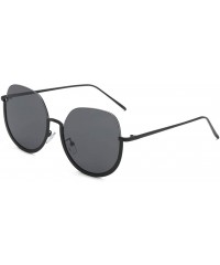 Sport Retro Polarized Sunglasses Stylish Half Frame Clout Goggles Eyewear Rimless Aviator Sun Glasses for Women Men - CK199GR...
