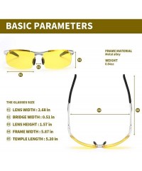 Rectangular Night-Driving Polarized Glasses for Men- Yellow Glasses for Night-Vision- Anti Glare for Safe Driving - C918LQA7N...